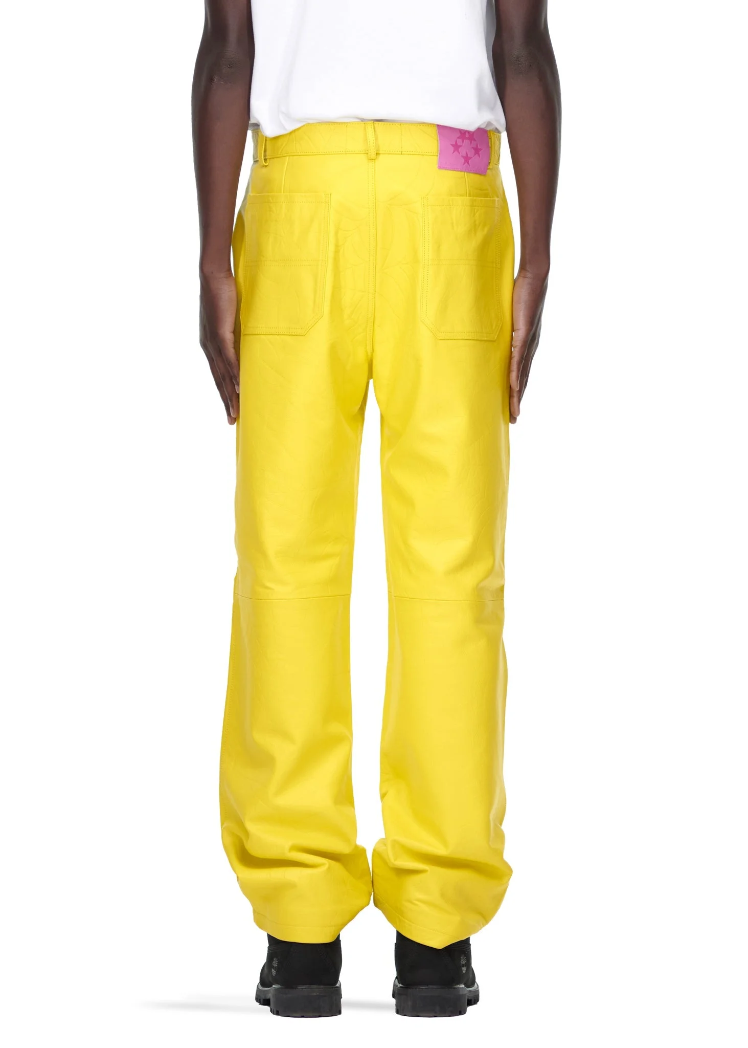 DEBOSSED WEB LEATHER PANT