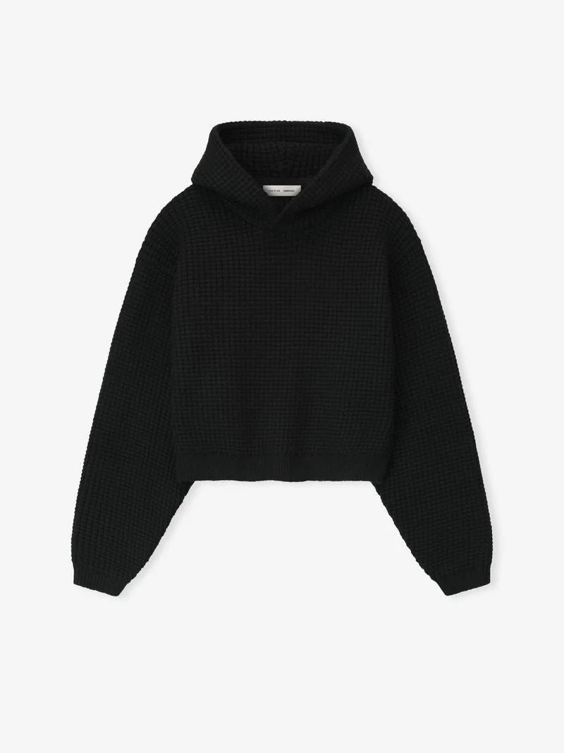 Womens Heavy Waffle 90s Hoodie