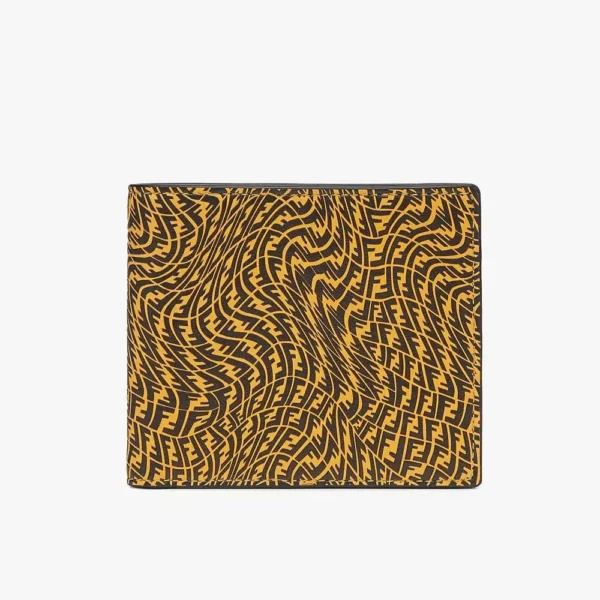 WALLET Yellow Leather Bi Fold Wallet