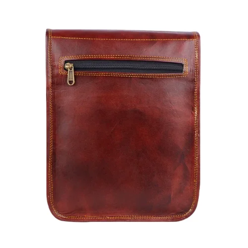 Vintage Brown Leather Sling Bag for Men