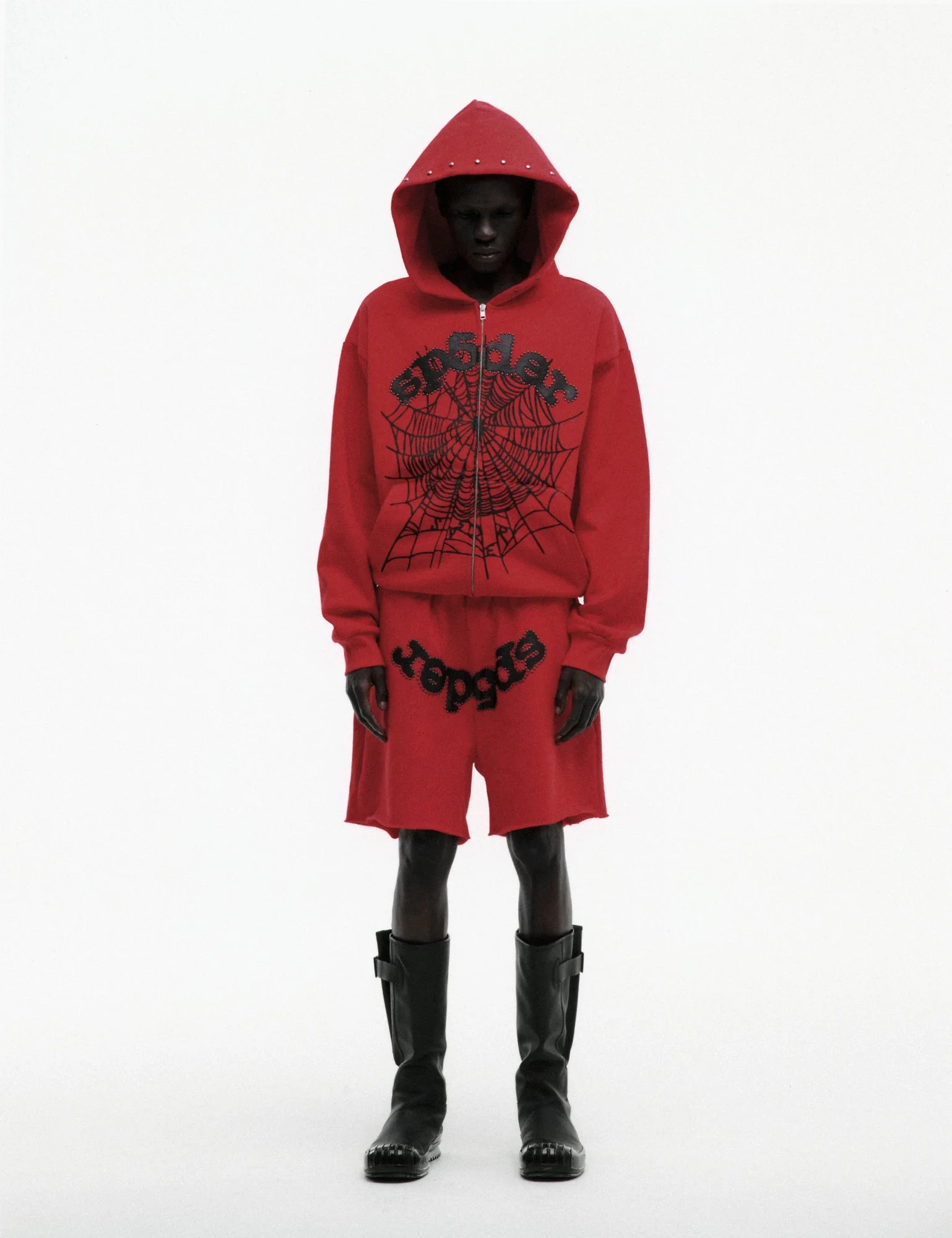 OG WEB STUDDED ZIP HOODIE
