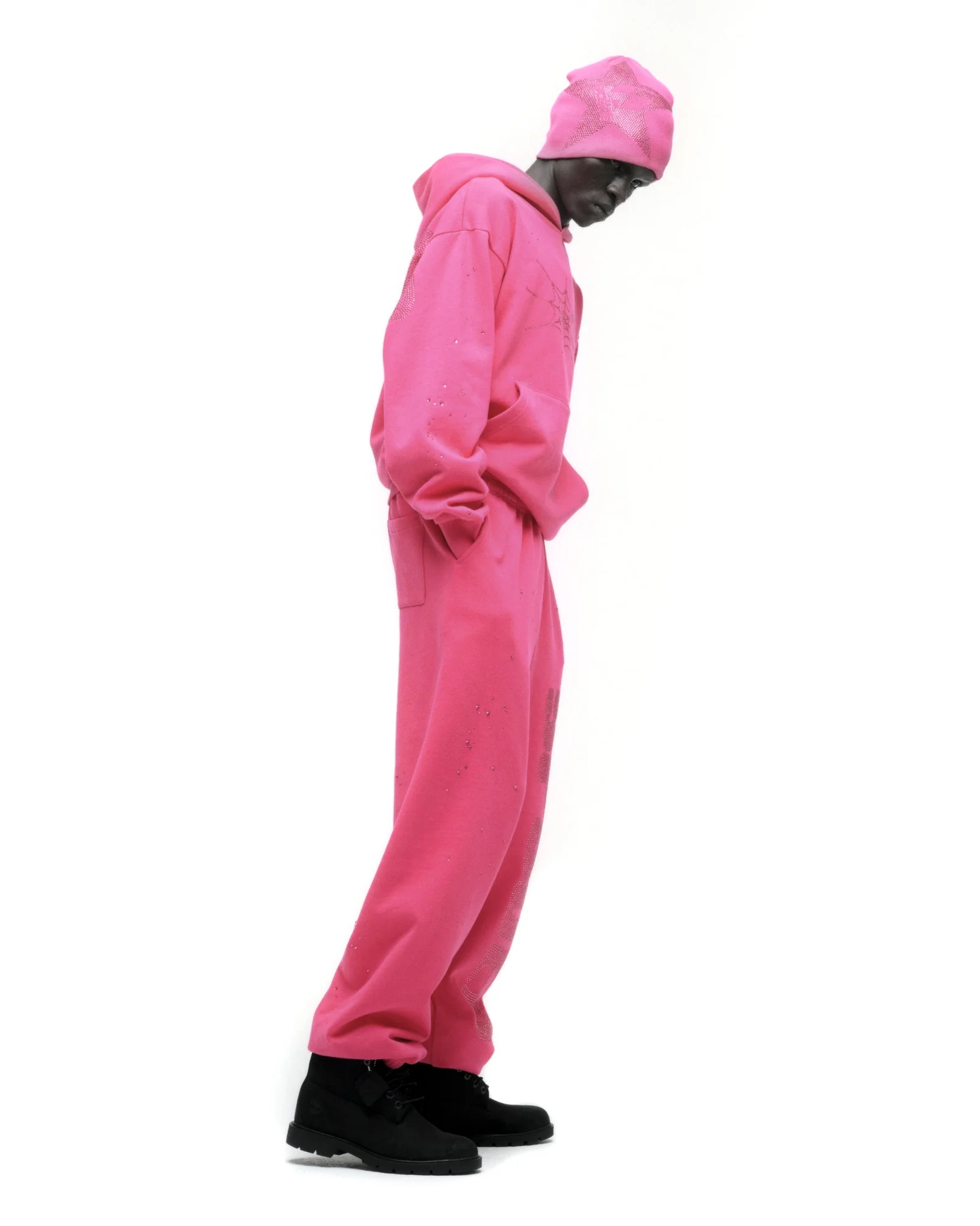 RHINESTONE SILK HOODIE