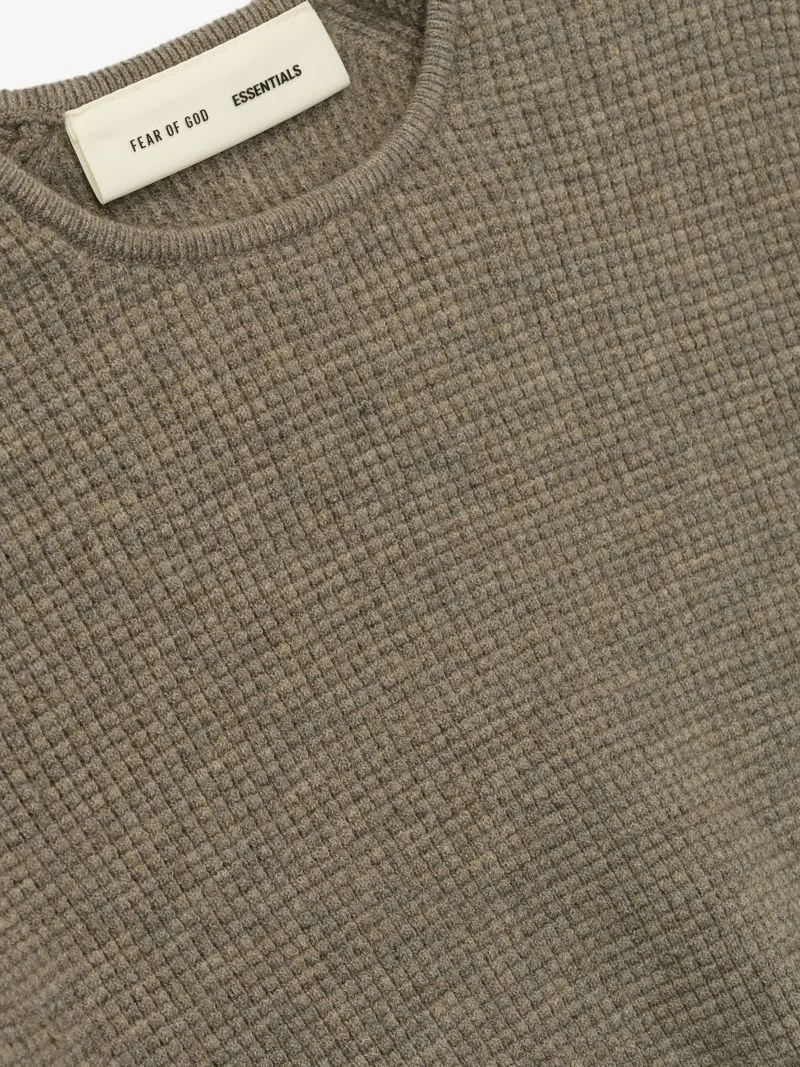 Womens Waffle Long Sleeve Top