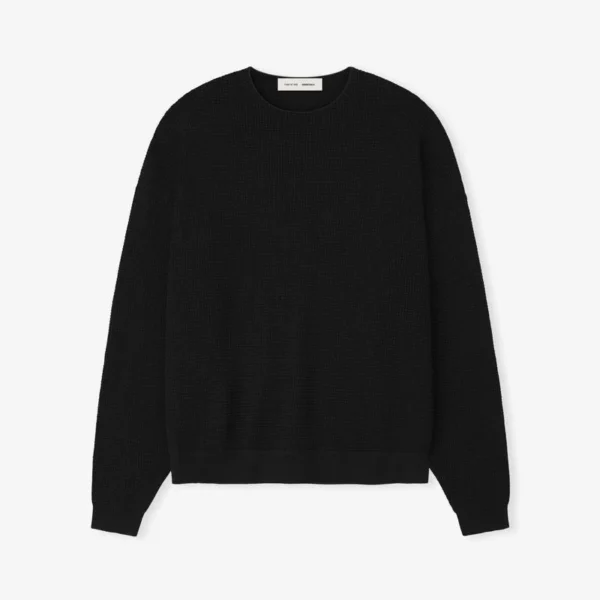 Waffle Crewneck 90s Sweater